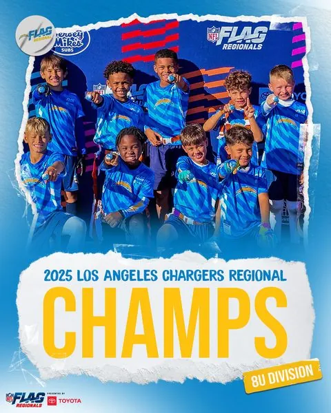 2025 LA Chargers Regional Champs 8U